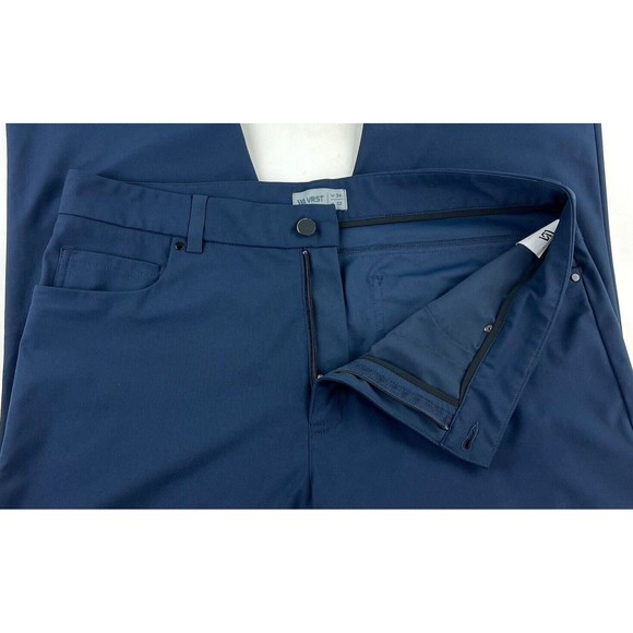 VRST Mens Commuter 2 Way Stretch Athletic Fit Performance Chino Pant Navy 36x31 - Picture 5 of 7